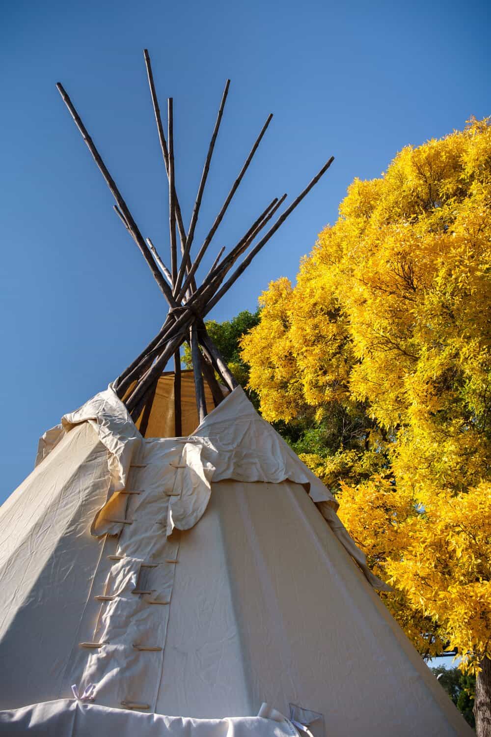 Teepee at Reconciliation Day Run Edmonton